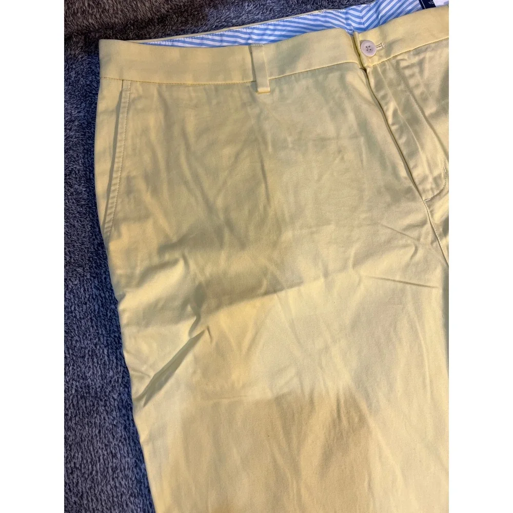 Vineyard Vines Mens 42x30 Yellow Breaker Pants Cotton Chino Straight Leg Golf